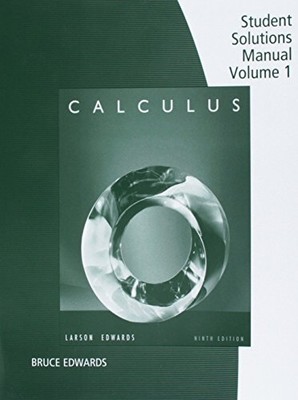 STUDENT SOLUTIONS MANUAL VOLUME 1 CALCULUS NINTH EDITION By Ron Larson BRAND NEW