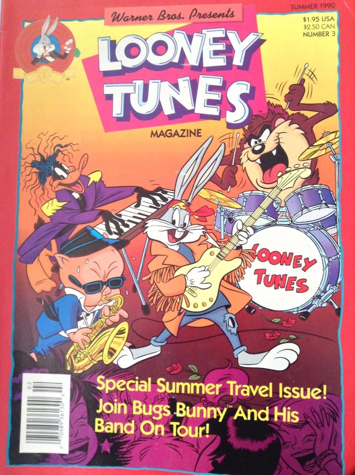 Looney Tunes Magazine Bugs Bunny And His Band Summer 1990