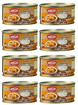 Maesri Yellow Curry Paste (Kang Karee) 4 Oz.- Pack of 8