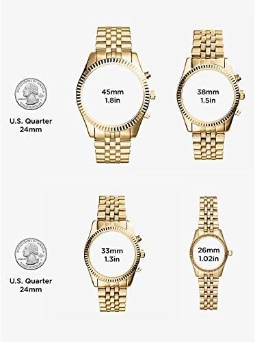 Pre-owned Michael Kors Woman Sorfie Analog Display Quartz Rose Gold-tone