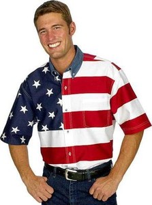 men's patriotic button down shirts