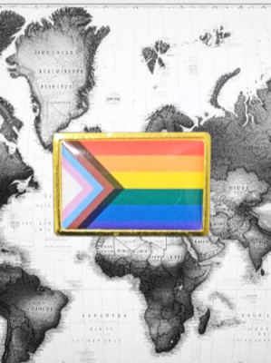 LGBTQ Pin - Wappen / Fahne - Regenbogen 25 mm CSD Pride LGBTQIA+