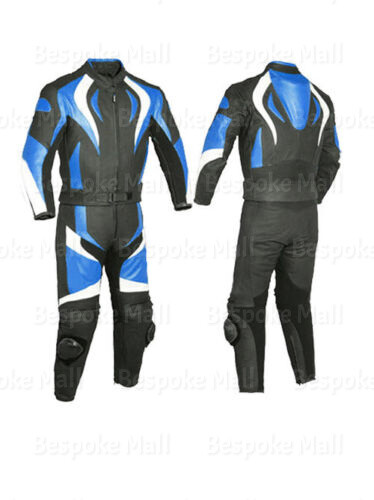 Pre-owned Handmade Men's Motorcycle Cowhide Leather Two Piece Suit Speed Hump Safety Pads-446 In Multicolor