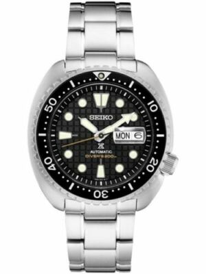 Pre-owned Seiko Men's King Turtle Black Ceramic Bezel Automatic Watch Srpe03