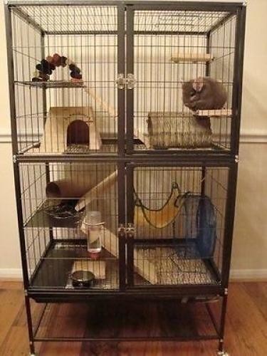 Large Ferret Cage Small Pet Chinchilla Rabbit Hamster Guinea Rat Metal House NEW