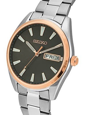 Pre-owned Seiko Analog Brown Dial Men's Watch-sur344p1