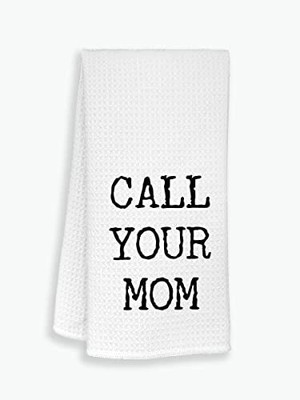 Funny College Dorm Room Towels,Minimalist Quote Call Your Mom Bath Towels