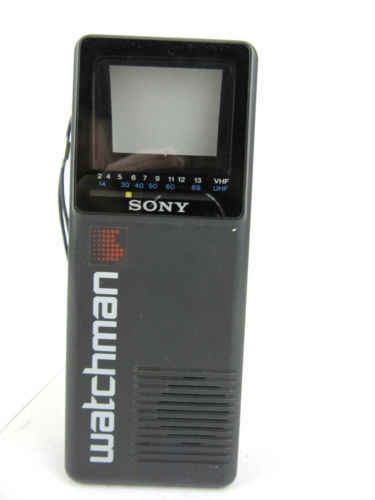 Sony Watchman FD-10A Portable Black & White TV UHF VHF