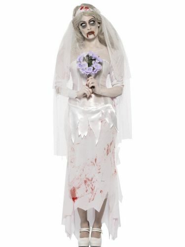 Halloween Kostüm Zombie Braut Horror Bride Art. 23295 Grusel Brautpaar Blut Tot 