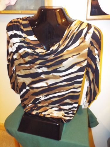 Estampa animal Adrienne Vittadini Tops e blusas femininas