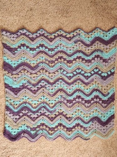 Purple/blue/gray Handmade New Acrylic Yarn
