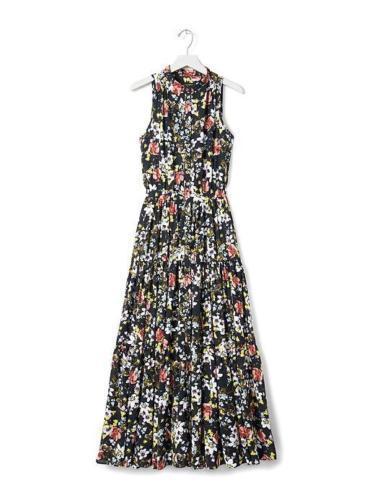 NEW PrettyLittleThing Cobalt Tropical Print Batwing Split Leg Maxi Size: 4  Tall | eBay
