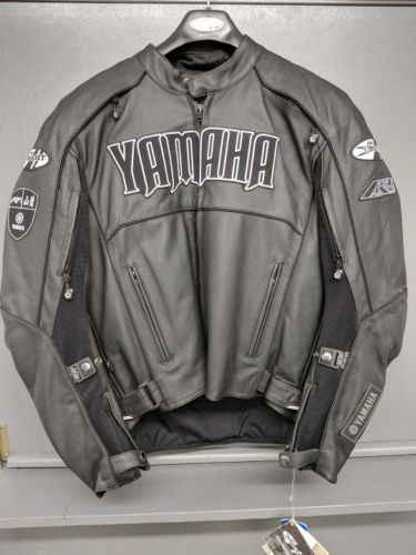 ▪️80‘s【GRAY】 JACKET シングル ボックスシルエット グレー Suzuki GSXR Black & Silver Motorbike Leather Jacket