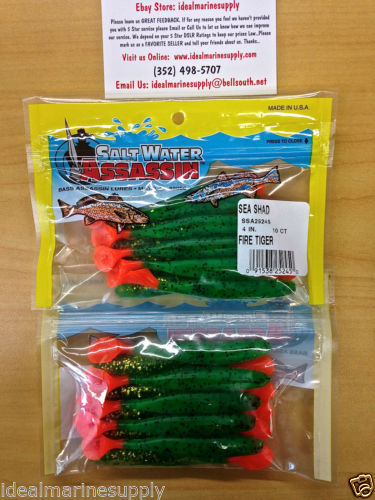 Bass Assassin Bang Lures 7" Rail Worm Blue Shadow Glitter 2 packs of 10  RW58477 | eBay
