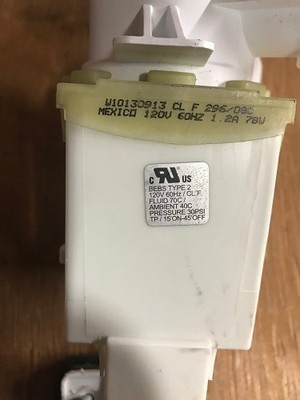 Whirlpool Washer Drain Pump + Coin Filter Part #W10130913