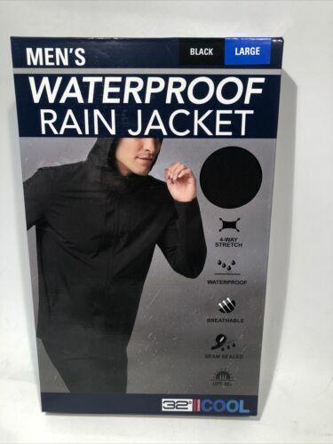 Men's Weatherproof 32 Degrees Cool Full Zip Hooded Rain Jack
