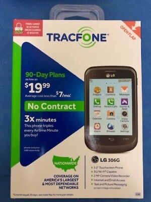 BRAND NEW TracFone LG 306G Cell Smartphone Cheap Best Seller Fast Free (Best Lg Cell Phone)