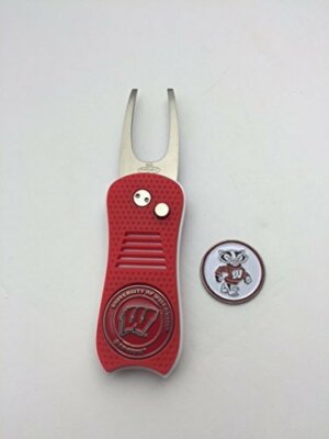 Wisconsin Badgers Switchblade Divot Tool, BONUS Marker, NEW