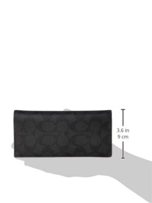 Pre-owned Coach [] Long Wallet 91635 Signature Men's Qblwo Qb/black/black