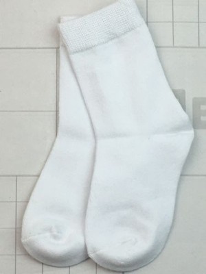 NEW Kids Children Boys Cotton Rich Plain School Socks 79 Years White