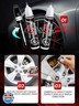 Gloss Black Wheel Repair Kit | Touch Up Paint Pen for Rim Scratches and Curb Rash | Quick-Dry, 2X Adhesion on Alloy/Chrome Wheels