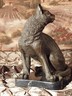 *Rare Bronze Metal Statue on Marble Base Sculpture House Cat Feline Artwork Gift