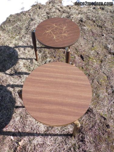 Marble & Wrought Iron Nesting Side Tables (15") | West Elm
