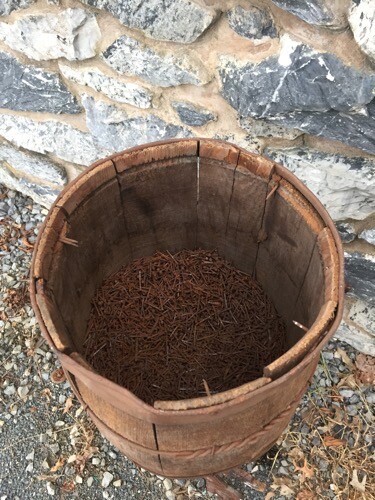 1” OLD Square NAILS 100 REAL 1850’s vintage rusty patina 5/32” small head BRADS