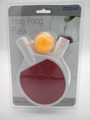 Barbuzzo Ping Pong Flasks Drinking Game - Drink & Play Party Game  NEW