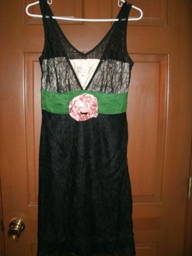 moulinette soeurs black lace dress Moulinette Soeurs Black and Cream Lace Mini Dress
