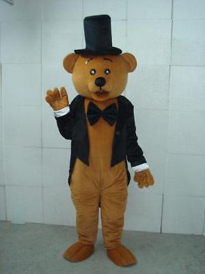 Brown Teddy Bear Cosplay Birthday Party Gentleman Suit Adult Mascot Costume Suit