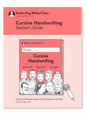 Cursive Handwriting Teacher's Guide by Learning Without Tears - Paperback - GOOD