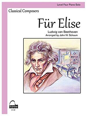 FUR ELISE: LEVEL 4 SCHAUM SHEET (SCHAUM PUBLICATIONS SHEET By Ludwig Van NEW