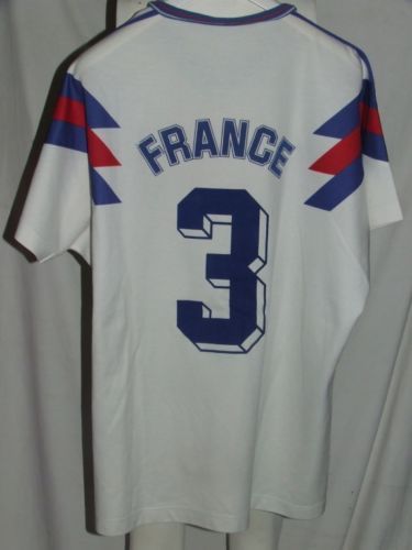 France 1990 Match Worn Football Jersey Shirt - France Maillot Porte - #3