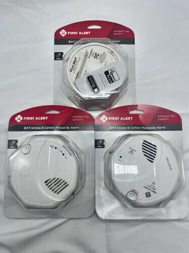 First Alert 2 in 1 Smoke & Carbon Monoxide Alarm Pack of 3
