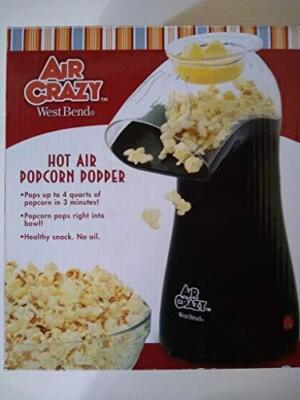Air Crazy Hot Air Popcorn Popper Brand: West BendColor: BeigeCapacity: 4 QuartsS
