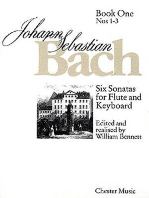 BACH  SIX SONATAS FOR FLUTE AND KEYBOARD BOOK 1 NOS 1-3 (BENNETT)  - ACCEPTABLE
