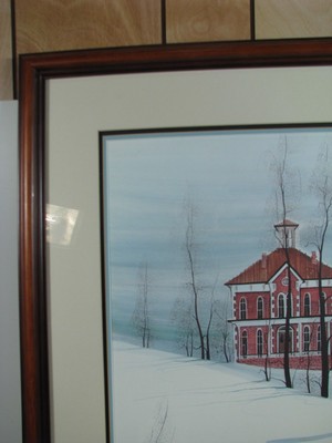 P Buckley Moss 1984 FLYNN Dairy MANSION Framed Print 107/1000 Des Moines Iowa