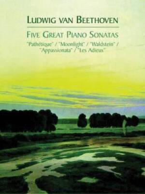 Five Great Piano Sonatas (Dover Music for Piano) - Paperback - GOOD
