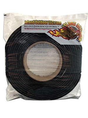 34 x 18 High Temp Barbecue Grill Gasket Smoker Pit Seal self Stick  Bla