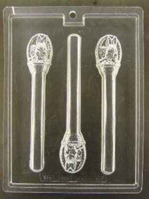 BUNNY IN BASKET PRETZEL ROD EASTER CHOCOLATE CANDY MOLD MOLDS PARTY FAVOR