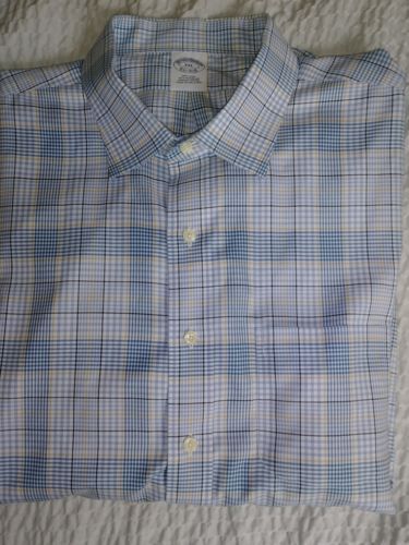 Vintage Five Brother Flannel Shirt Mens Large 16-16 1/2 Blue Heavy