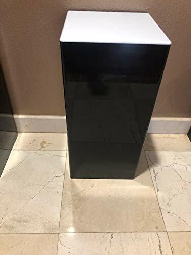 DS-Acrylic Display Art Sculpture Stand Pedestal Black & White top 12 x 12 x 24"h