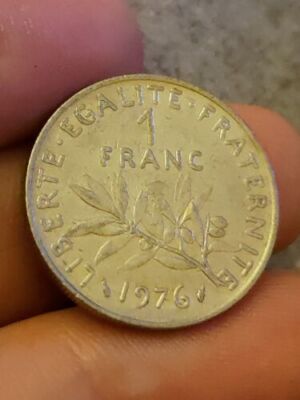1976 COIN FRANCE 1 FRANC one franc French coin Kayihan coins