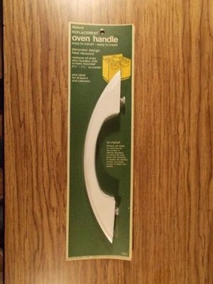 Gas Stove Parts Oven Door White & Chrome Handle old new stock