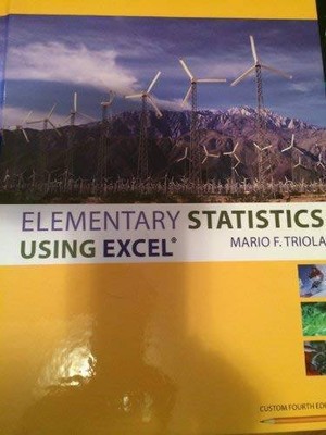 Elementary Statistics Using Excel Custom - Hardcover By triola - GOOD
