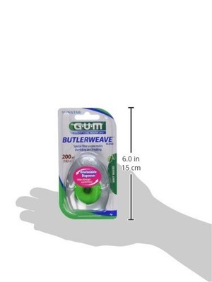 Gum Butlerweave Floss Mint Waxed, 200yds Pack of 6