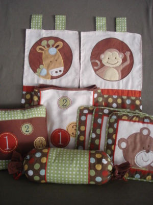 N125 Nursery Bedding Set 9 Piece Set  Geenny Baby Animal Scholar ABC 123