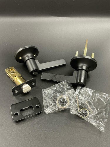 Lock Scout Straight Lever  Matte Black Finish- 1 pack
