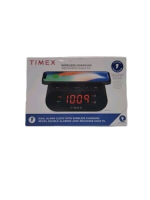 Timex TW500BC Dual Alarm Clock Radio With USB and Wireless Charging
